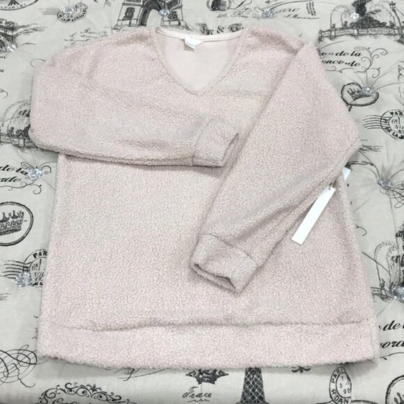 Caslon Faux Shearling Teddy Sweater - Picture 3 of 5